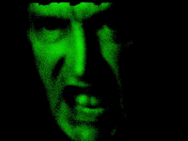 Video Reference: Green, Black, Head, Mouth, Fearful