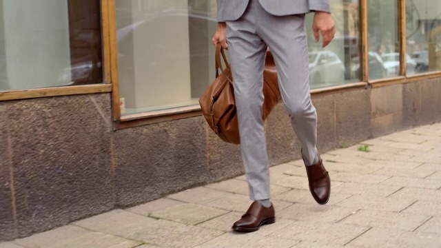 Video Reference: Clothing, Jeans, Leg, Footwear, Trousers, Brown, Standing, Shoe, Denim, Street fashion, Person