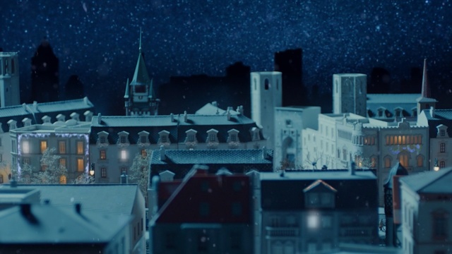 Video Reference: metropolis, night, architecture, urban area, sky, atmosphere, city, cityscape, screenshot, winter, Person