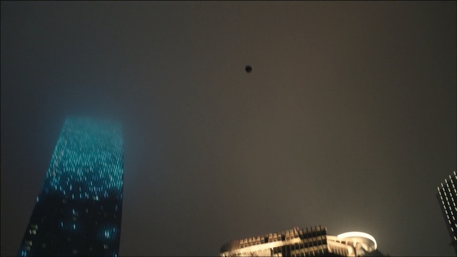 Video Reference: Blue, Light, Lighting, Sky, Night, Architecture, Technology, Room, Space, Skyscraper, Person