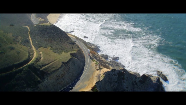 Video Reference: Coast, Aerial photography, Shore, Sea, Ocean, Wave, Water, Geology, Coastal and oceanic landforms, Promontory