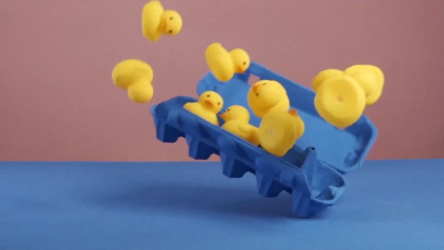 Video Reference: Blue, Yellow, Figurine, Toy, Electric blue, Plastic, Baby toys