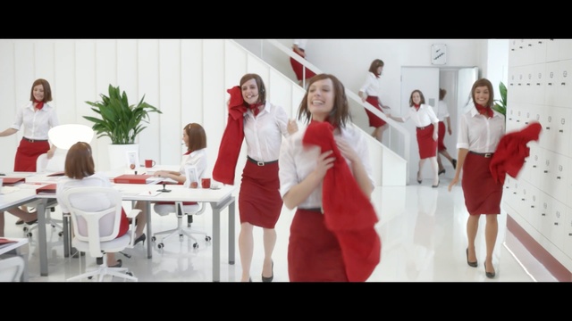 Video Reference: Facial expression, Red, Lady, Event, Fun, Smile, Uniform, Happy, Ceremony, Costume, Person