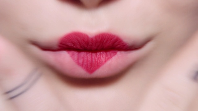 Video Reference: Lip, Face, Red, Pink, Lipstick, Cheek, Mouth, Close-up, Nose, Skin