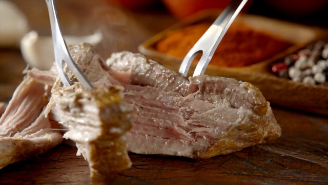 Video Reference: meat, charcuterie, prosciutto, food, animal source foods, lamb and mutton, animal fat, bayonne ham, roast beef, dish