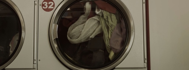 Video Reference: laundry, mirror, Person