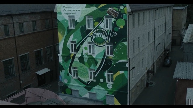 Video Reference: green, street art, screenshot, graffiti, facade