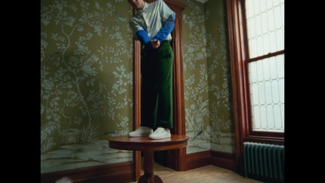 Video Reference: Standing, Snapshot, Furniture, Interior design, Temple, Window, Formal wear, Photography, Dress, Costume