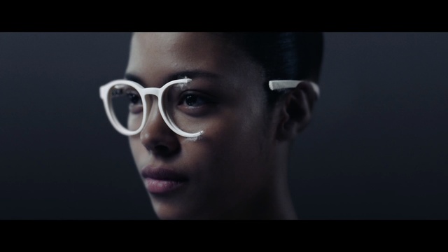 Video Reference: eyewear, glasses, vision care, sunglasses, cool, darkness, audio equipment, screenshot, audio, girl, Person