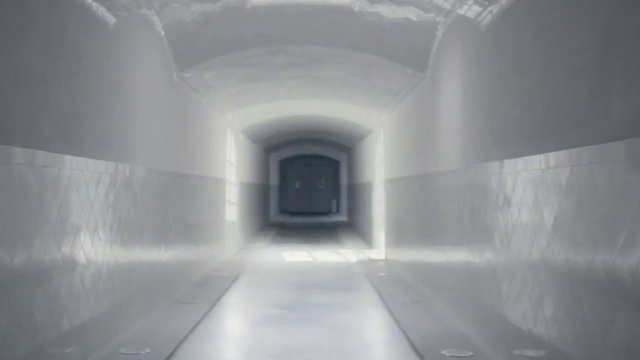 Video Reference: Ceiling, Architecture, Infrastructure, Room, Building, Arch, Concrete, Space, Floor, Symmetry, Indoor, Window, Sitting, Kitchen, Small, White, Refrigerator, Counter, Door, Large, Stainless, Sink, Stove, Oven, Standing, Toilet, Step