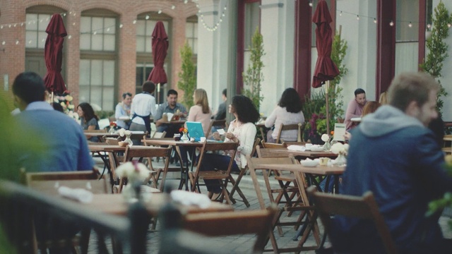 Video Reference: Restaurant, Table, Lunch, Cafeteria, Event, Room, Brunch, Coffeehouse, Café, Rehearsal dinner