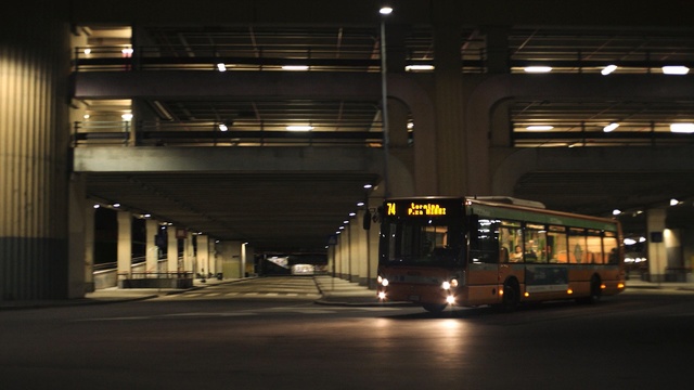 Video Reference: transport, night, metropolitan area, public transport, car, evening, darkness, city, rapid transit