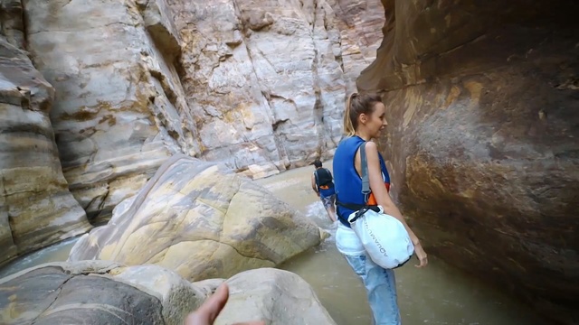 Video Reference: narrows, rock, adventure, outdoor recreation, climbing, geology, canyon, vacation, water, formation