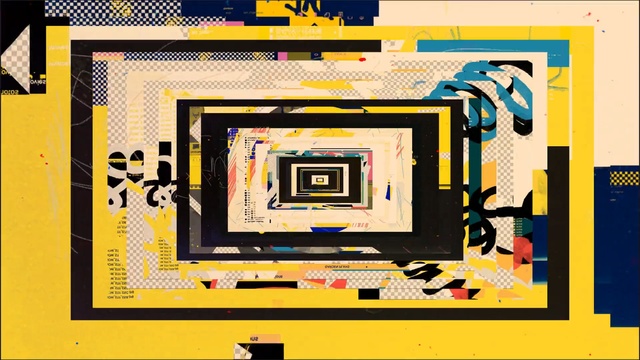 Video Reference: yellow, picture frame, art, line, font, Person