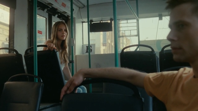 Video Reference: car, vehicle, transport, passenger, public transport, girl, Person