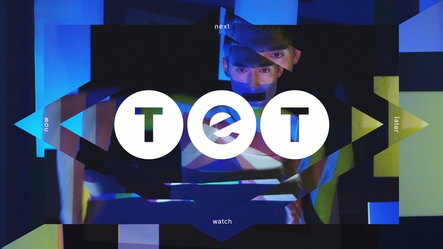 Video Reference: blue, technology, graphic design, art, display device, graphics, computer wallpaper, font, product, brand, Person