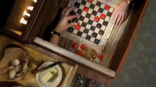 Video Reference: indoor games and sports, board game, games, tabletop game, chess, recreation, chessboard, Person