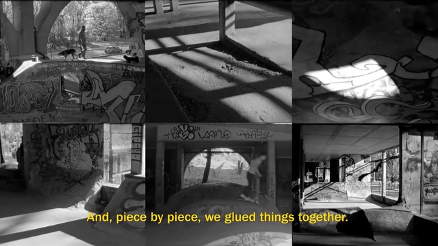 Video Reference: Black-and-white, Font, Building, Style, Art, Tints and shades, Monochrome photography, Automotive tire, Monochrome, Room