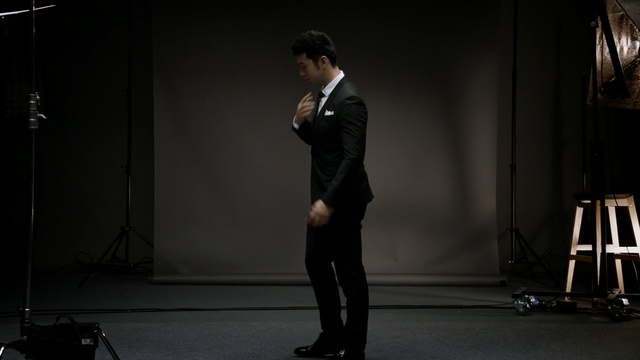 Video Reference: performance, standing, performance art, fashion, darkness, gentleman, suit