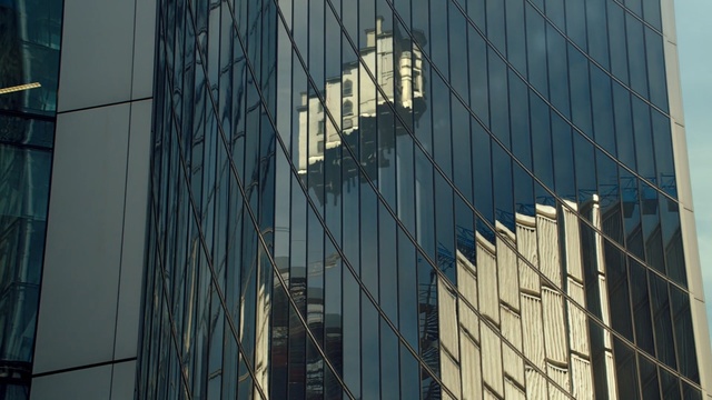 Video Reference: Blue, Architecture, Daytime, Urban area, Line, Iron, Facade, Sky, Glass, Building