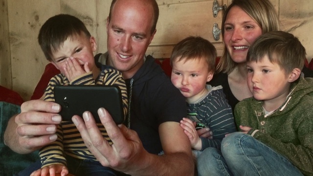 Video Reference: People, Child, Fun, Sharing, Grandparent, Photography, Family, Sibling, Electronic device, Toddler