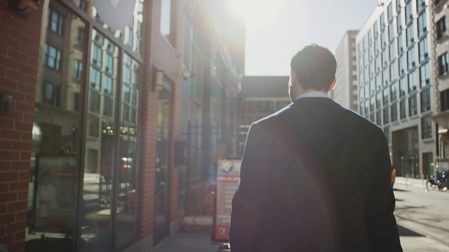 Video Reference: Photograph, Atmospheric phenomenon, Urban area, Standing, Suit, Snapshot, Morning, Gentleman, Infrastructure, Architecture