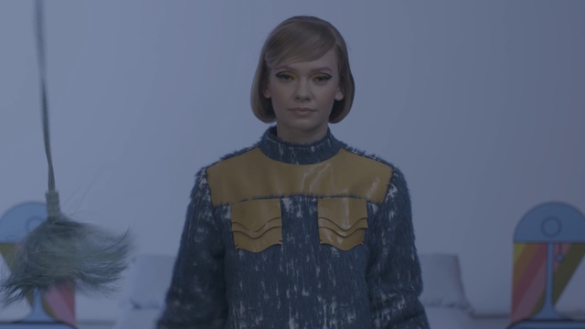 Video Reference: blue, fashion, screenshot, human, girl, outerwear, space, Person