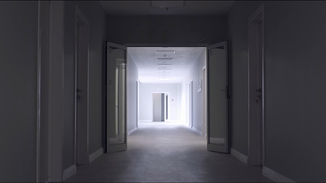 Video Reference: structure, architecture, floor, hall, daylighting, darkness, window, space, door, interior design