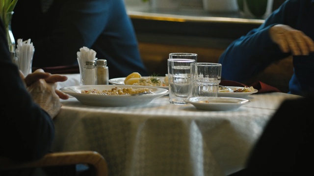 Video Reference: meal, food, drink, restaurant, table, cuisine, tableware, lunch, brunch, dish