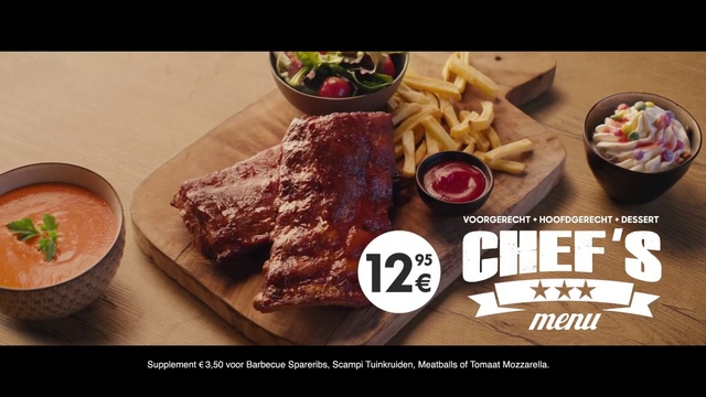 Video Reference: Dish, Food, Cuisine, Meal, Ingredient, Pork ribs, Junk food, Spare ribs, Lunch, Sirloin steak