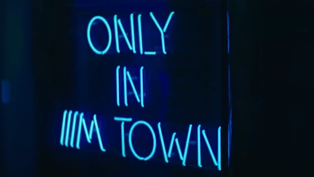 Video Reference: Blue, Text, Neon sign, Electric blue, Neon, Font, Display device, Light, Electronic signage, Signage