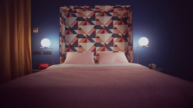 Video Reference: Bedroom, Bed, Room, Furniture, Bed frame, Property, Interior design, Bed sheet, Wall, Lighting