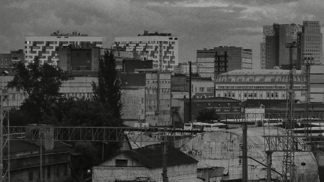 Video Reference: urban area, black and white, metropolis, city, cityscape, skyline, monochrome photography, sky, metropolitan area, residential area