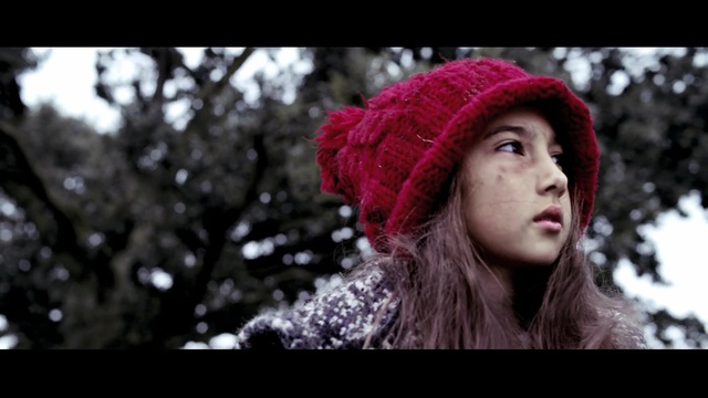 Video Reference: red, winter, girl, beauty, headgear, tree, black hair, fun, freezing, fur
