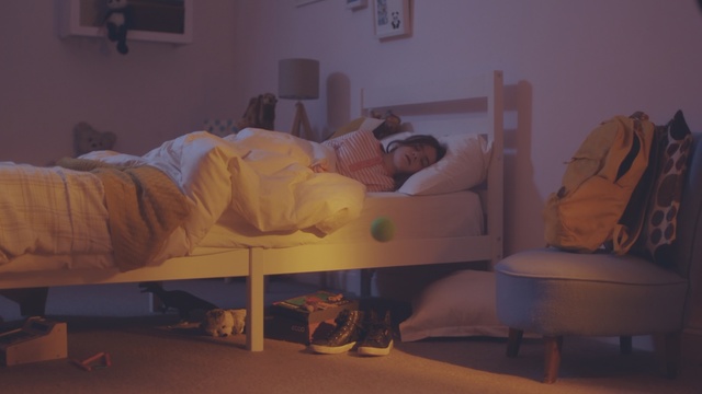 Video Reference: Room, Bed, Furniture, Yellow, Comfort, Bed sheet, Bedroom, House, Nap, Bedtime