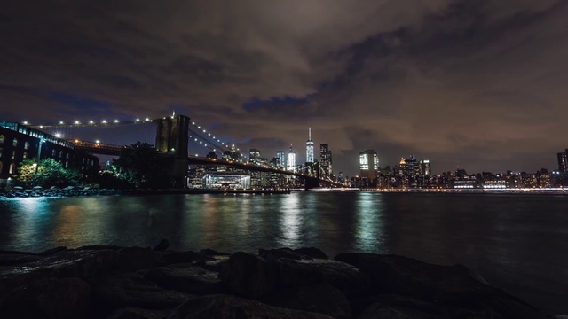 Video Reference: Sky, Cityscape, Metropolitan area, Night, City, Skyline, Urban area, Water, Metropolis, Human settlement