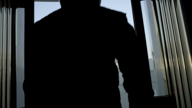 Video Reference: Black, White, Shadow, Standing, Silhouette, Male, Gentleman, Darkness, Outerwear, Photography