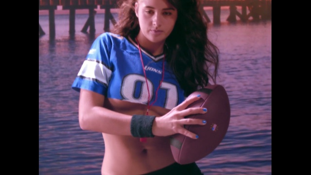 Video Reference: blue, clothing, human hair color, beauty, girl, purple, fun, photography, shoulder, thigh