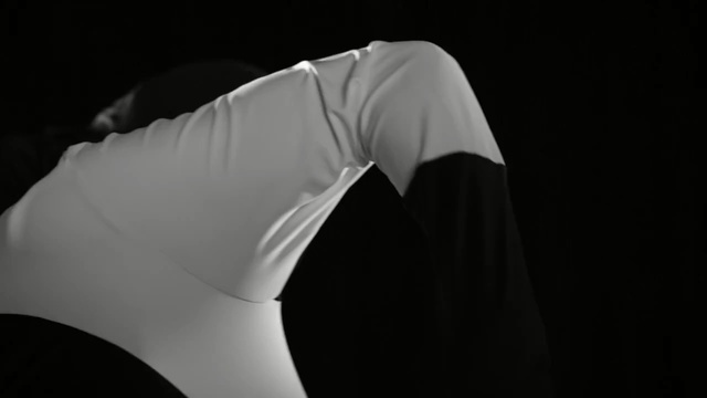 Video Reference: White, Black, Shoulder, Joint, Arm, Black-and-white, Monochrome photography, Photography, Footwear, Tights