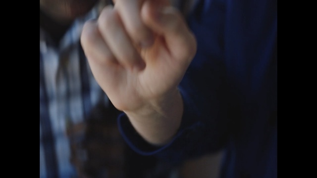 Video Reference: blue, finger, hand, chin, arm, thumb, mouth, muscle, human, neck