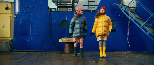 Video Reference: Blue, Yellow, Headgear, Outerwear, Electric blue, Jacket, Winter