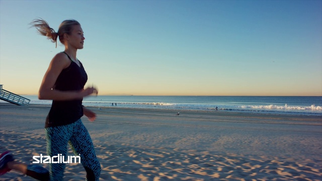Video Reference: Sky, Beach, Sea, Ocean, Running, Horizon, Vacation, Water, Morning, Fun