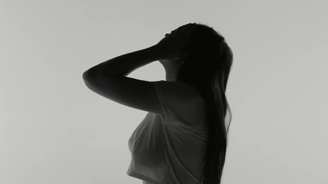 Video Reference: black, photograph, black and white, standing, monochrome photography, shoulder, joint, photography, neck, photo shoot