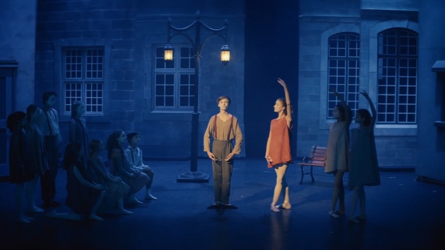 Video Reference: Blue, Performing arts, Performance, Musical, Stage, Musical theatre, Scene, heater, Drama, Fashion, Person