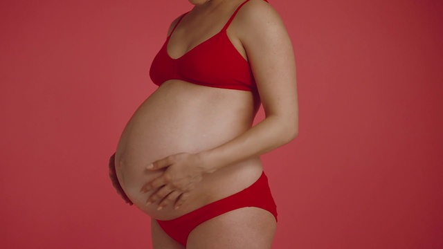 Video Reference: Undergarment, Lingerie, Clothing, Brassiere, Stomach, Red, Skin, Abdomen, Briefs, Bikini