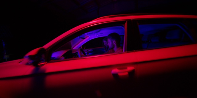 Video Reference: Car, Land vehicle, Vehicle, Automotive lighting, Hood, Automotive design, Door, Automotive exterior, Pink, Vehicle door