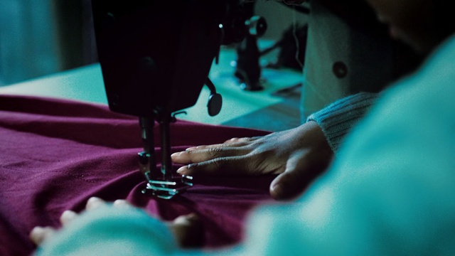 Video Reference: Sewing machine, Blue, Turquoise, Sewing, Water, Hand, Nail, Art, Finger, Turquoise