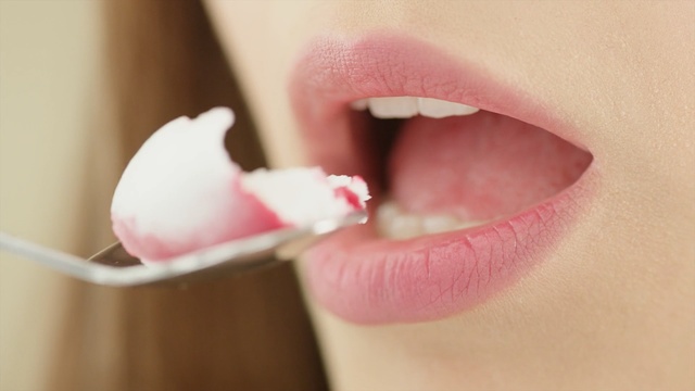 Video Reference: Lip, Tooth, Pink, Mouth, Skin, Organ, Jaw, Cheek, Tongue, Close-up