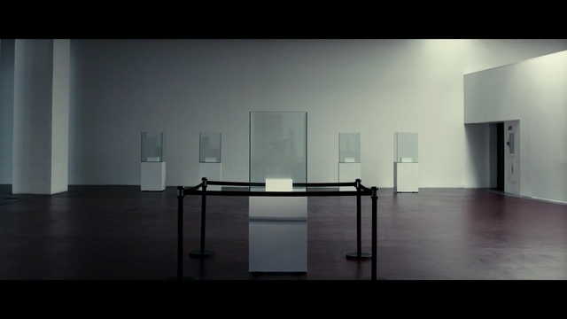 Video Reference: table, architecture, tourist attraction, furniture, exhibition, interior design, glass, daylighting, darkness, art gallery