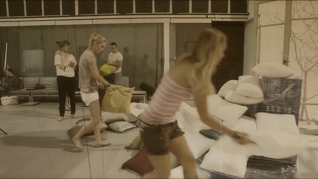 Video Reference: Snapshot, Leg, Fun, Room, Performance art, Photography, Mannequin, Art, Person, Indoor, Woman, Man, Girl, Holding, Standing, Child, Front, Young, People, Playing, Sitting, Table, Group, Kitchen, Living, White, Bathroom, Clothing, Bathtub, Dance, Sink